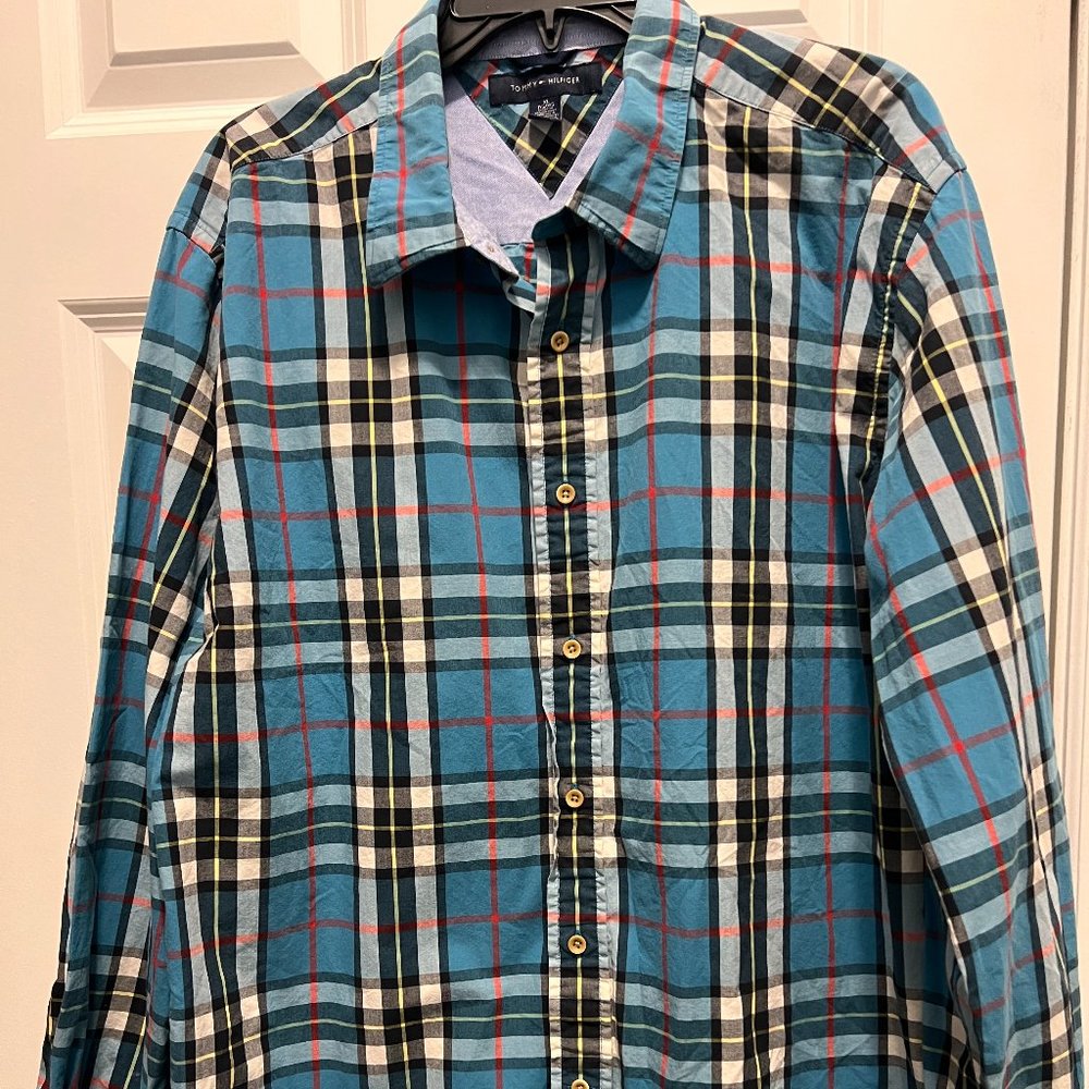 Tommy Hilfiger XL Plaid long sleeve shirt